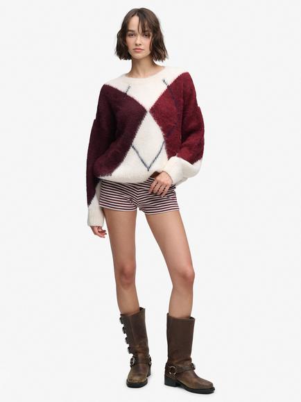 Superdry Athletic Essentials Fold Over Shorts, Port Red