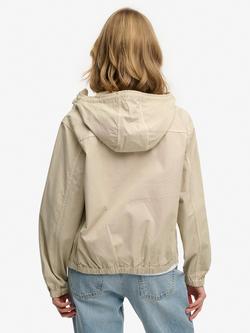 Superdry Hooded Washed Twill Jacket - view 2, Peyote Beige