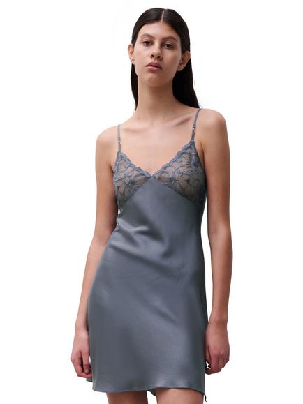 Chantelle Fleurs Chemise Nightdress, Fancy Grey, Fancy Grey