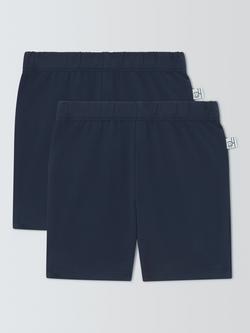 John Lewis Kids' Cycling Shorts, Pack of 2, Blue