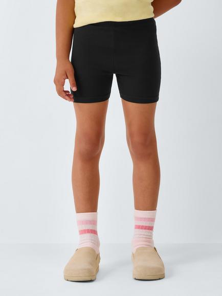 John Lewis Kids' Cycling Shorts, Pack of 2 - view 2, Black