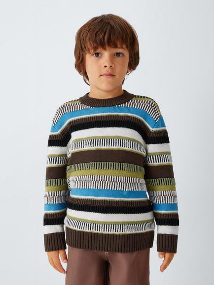 John Lewis Kids' Striped Jumper, Multi, Multi