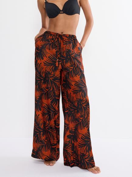 Triumph Summer Satin Trousers, Brown/Multi, Brown/Multi