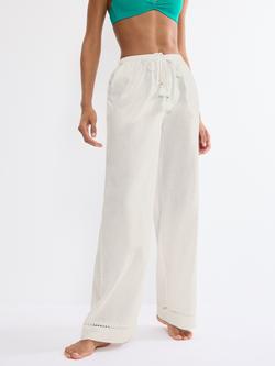 Triumph Summer Wear Linen Blend Trousers, Silk White