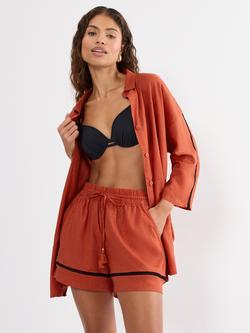 Triumph Summer Wear Linen Blend Shorts, Haute Orange