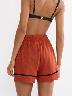 Triumph Summer Wear Linen Blend Shorts - view 2, Haute Orange