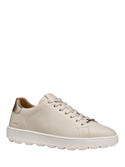 Geox Spherica Ecub-1 B Low Top Trainers, Gold/Multi - view 2, Gold/Multi
