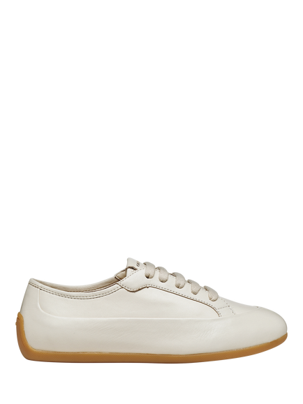 Geox Addisse Leaher Lace Up Trainers, Light Grey, Light Grey