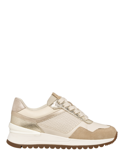 Geox Desya Low Top Trainers, Gold/Multi, Gold/Multi