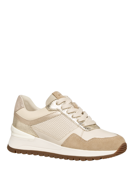 Geox Desya Low Top Trainers, Gold/Multi - view 2, Gold/Multi