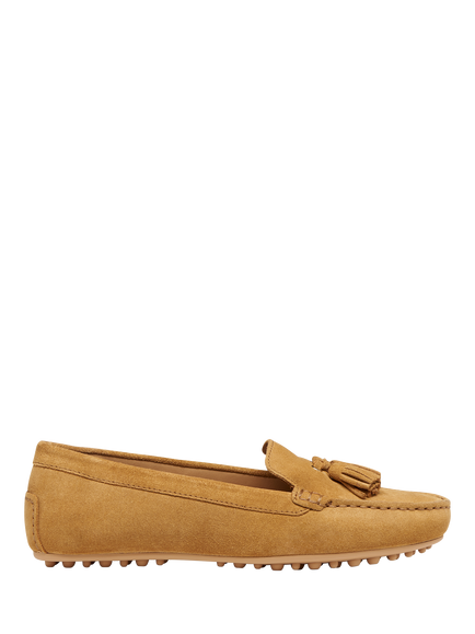 Geox Kalistena Suede Loafers, Cognac, Cognac
