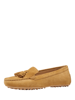 Geox Kalistena Suede Loafers, Cognac - view 2, Cognac