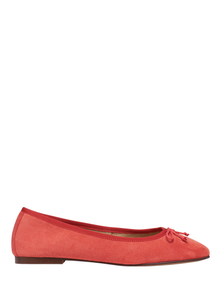 Geox Marsilea Suede Ballerina Pumps, Coral