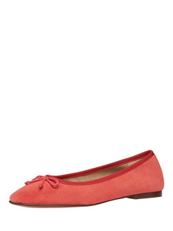 Geox Marsilea Suede Ballerina Pumps - view 2, Coral