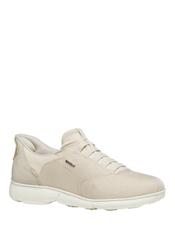Geox Nebula 2.0 Plus Slip In Trainers, Light Gold/Cream - view 2, Light Gold/Cream