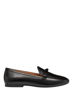 Geox Palmari Leather Ballerina Pumps, Black, Black