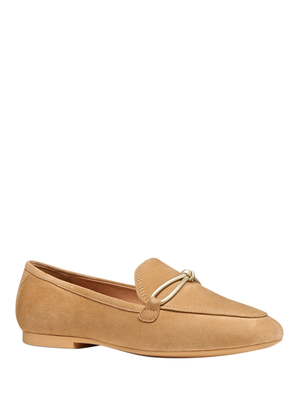 Geox Palmari Suede Ballerina Pumps, Beige - view 2, Beige