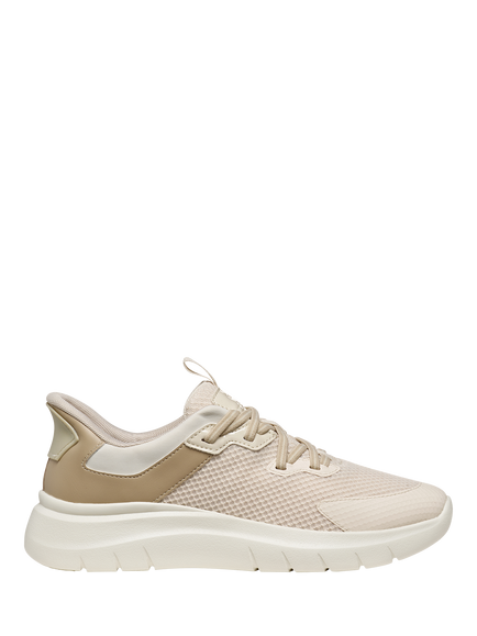 Geox Plummery Plus Low Top Trainers, Papyrus/Cream