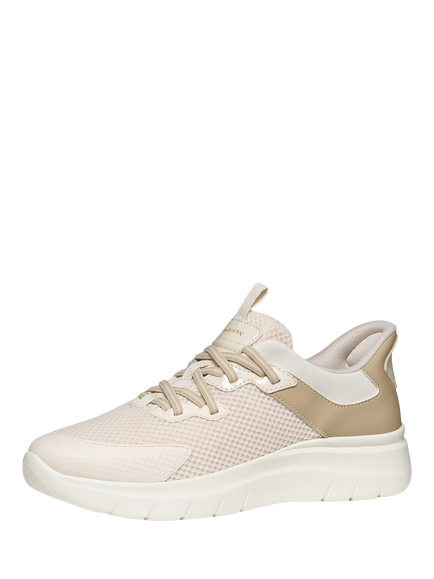 Geox Plummery Plus Low Top Trainers - view 2, Papyrus/Cream