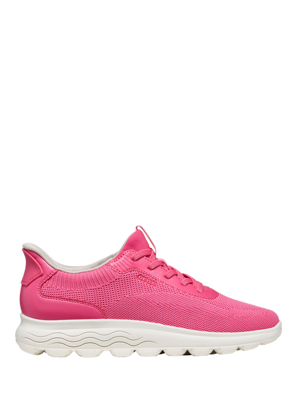 Geox Spherica Plus Lace Up Trainers, Fuchsia, Fuchsia