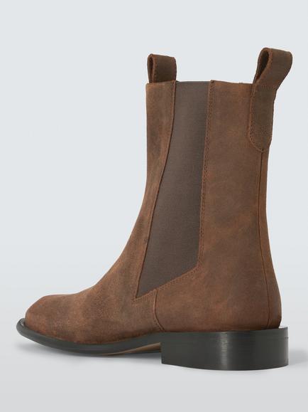 John Lewis Penelope Suede Chelsea Boots, Chestnut - view 2, Chestnut