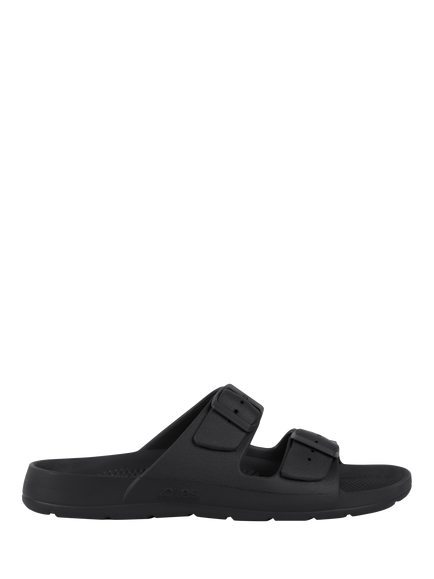 totes Men's Solbounce Adjustable Double Buckle Sliders, Black