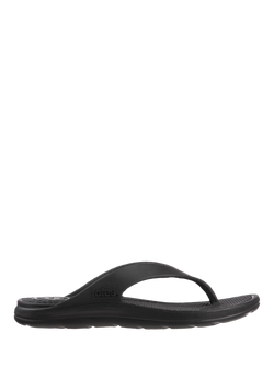 totes SOLBOUNCE Men's Toe Post Sandals, Black, Black