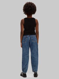 Calvin Klein Kids' Denim Barrel Jeans, Beckford Wash - view 2, Beckford Wash