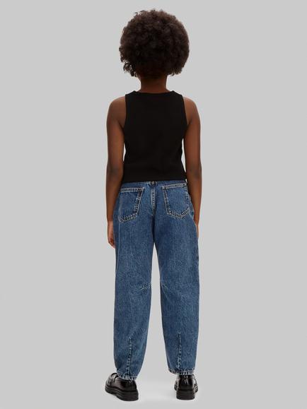 Calvin Klein Kids' Denim Barrel Jeans, Beckford Wash - view 2, Beckford Wash