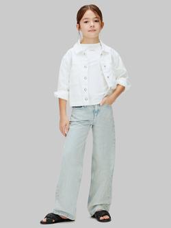 Calvin Klein Kids' Denim Barrel Jeans, Bleachout, Bleachout