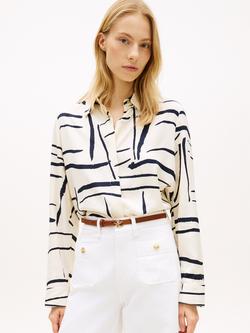 Tommy Hilfiger Abstract Drape Twill Shirt, Multi, Multi