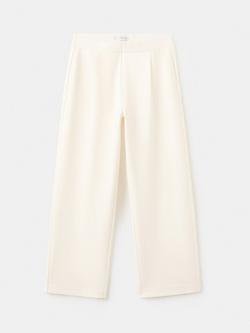 Mango Oversized Wide Leg Trousers, Natural, Natural