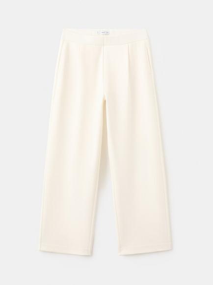 Mango Oversized Wide Leg Trousers, Natural, Natural