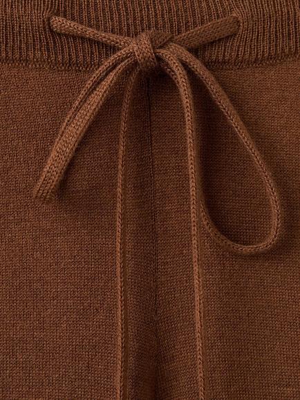 Mango Wool Blend Wide Leg Trousers, Caramel - view 2, Caramel