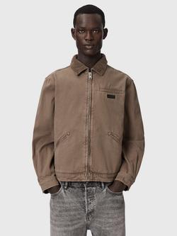AllSaints Korey Canvas Utility Jacket, Brown, Brown