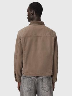 AllSaints Korey Canvas Utility Jacket, Brown - view 2, Brown