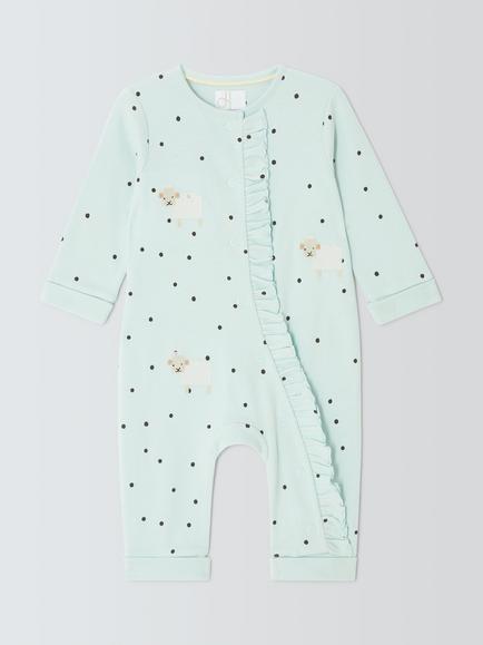 John Lewis Baby Sheep Romper, Blue, Blue