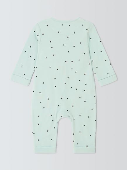 John Lewis Baby Sheep Romper, Blue - view 2, Blue