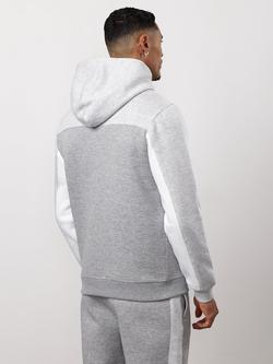 Gym King Cotton Blend Colour Block Hoodie, Light Grey - view 2, Light Grey