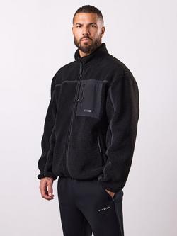 Gym King Borg Funnel Neck Jacket, Black, Black