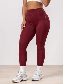 Gym King Dynamic Mesh Panel Leggings, Ruby Red