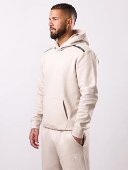 Gym King Cotton Blend Taped Fleece Hoodie, Light Stone, Light Stone