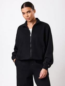 Gym King Funnel Neck Zipped Jacket, Black, Black