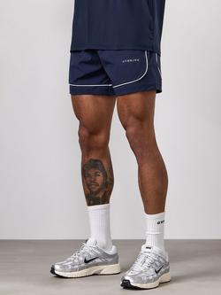 Gym King Core Piped Shorts, Navy, Navy