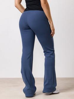 Gym King 365 Ribbed Flared Leggings, Slate Blue - view 2, Slate Blue