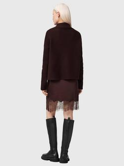 AllSaints Eloise Lace Trim Dress - view 2, Oxblood Red