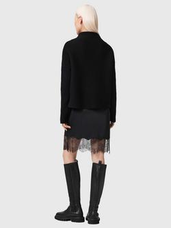 AllSaints Eloise Lace Trim Dress - view 2, Black