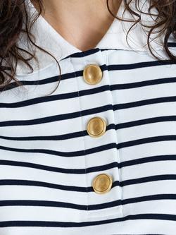 French Connection Tommy Stripe Polo Midi Dress, White/Multi - view 2, White/Multi