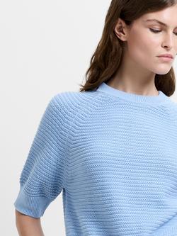 French Connection Lily Mozart Textured Knit Top - view 2, Light Blue
