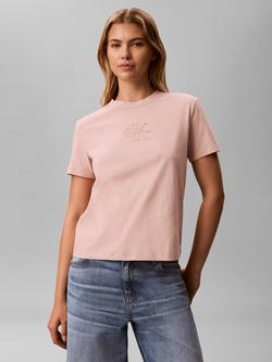 Calvin Klein Classic Foil Logo T-Shirt, Tuscan Wind - view 2, Tuscan Wind